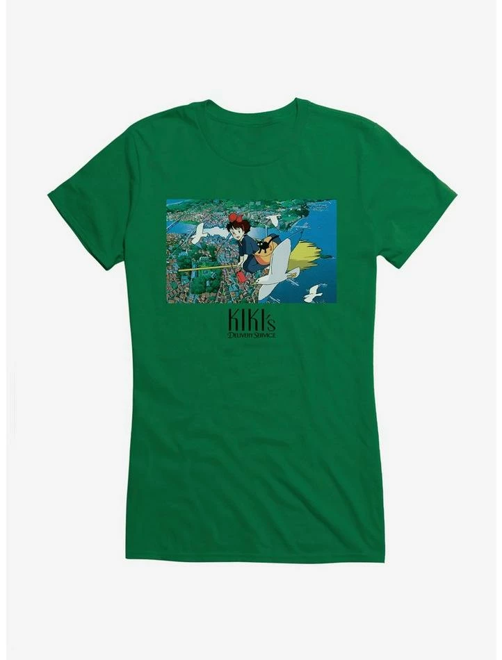New ๐ Studio Ghibli Kiki's Delivery Service Broomstick Girls T-Shirt ๐งจ - Image 4