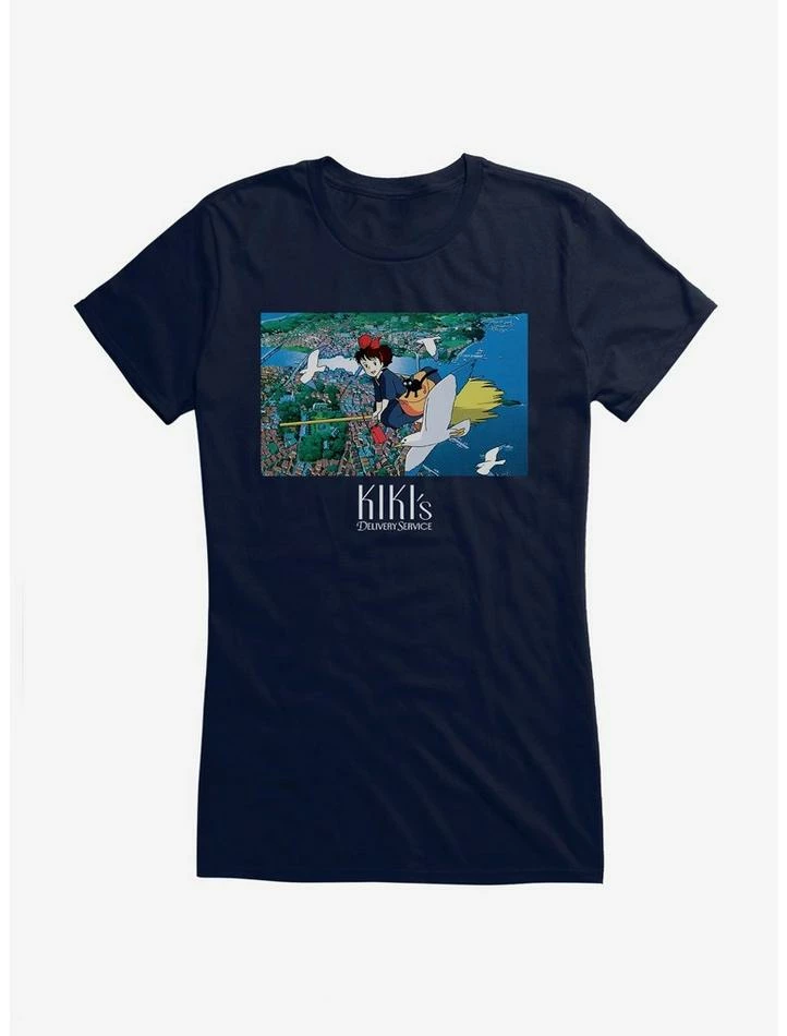 New ๐ Studio Ghibli Kiki's Delivery Service Broomstick Girls T-Shirt ๐งจ - Image 5
