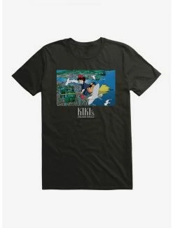 New 😉 Studio Ghibli Kiki's Delivery Service Broomstick T-Shirt ⌛