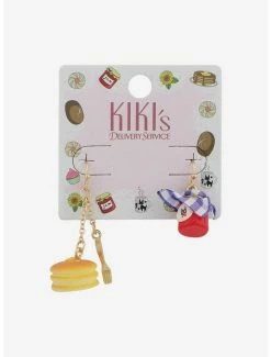 Cheap ⌛ Studio Ghibli Kiki's Delivery Service Pancake Mismatch Earring Set 🤩