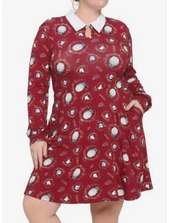 Promo ⭐ Studio Ghibli My Neighbor Totoro Collared Long-Sleeve Dress Plus Size 👏