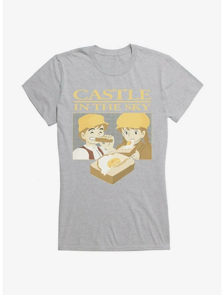 New ๐ Studio Ghibli Castle In The Sky Sunny Side Up ๐ฏ Girls T-Shirt โจ - Image 3