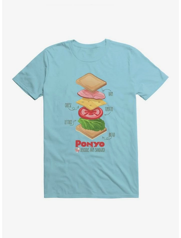Deals 🔔 Studio Ghibli Ponyo Deconstructed Ham Sandwich T-Shirt ❤️ - Image 5