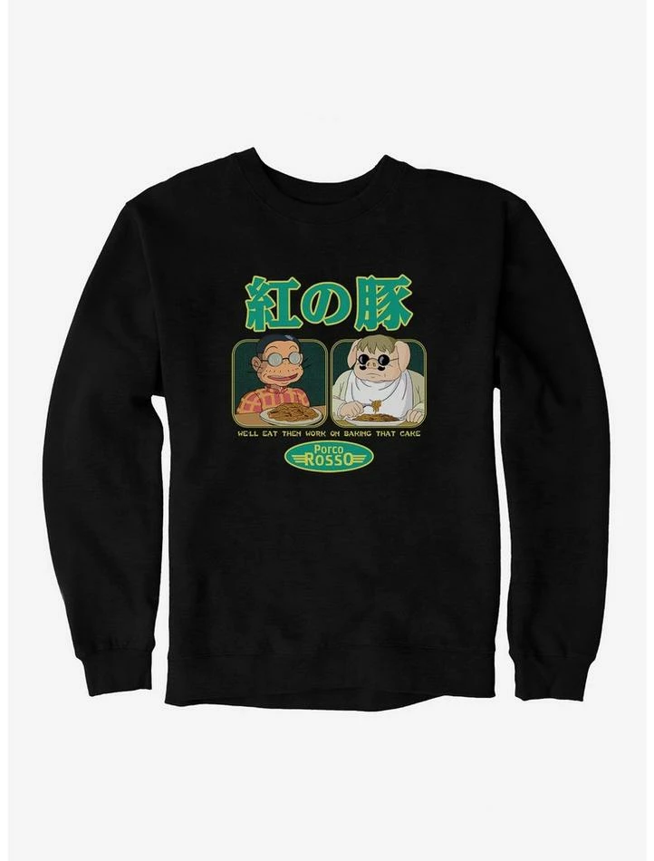 Discount ⌛ Studio Ghibli Porco Rosso Eat First Sweatshirt ⌛ - Image 2