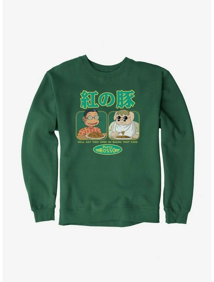 Discount ⌛ Studio Ghibli Porco Rosso Eat First Sweatshirt ⌛ - Image 3