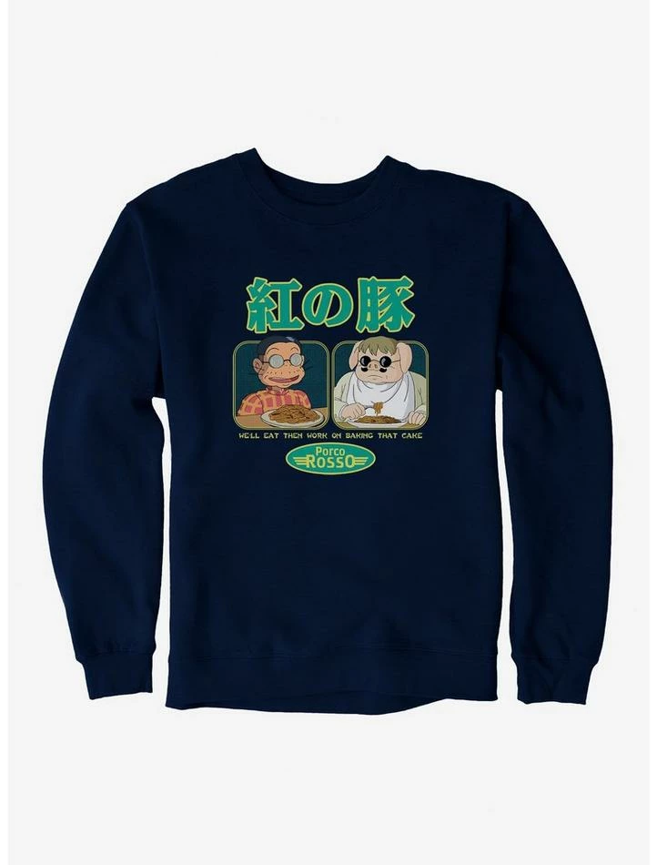 Discount ⌛ Studio Ghibli Porco Rosso Eat First Sweatshirt ⌛ - Image 5
