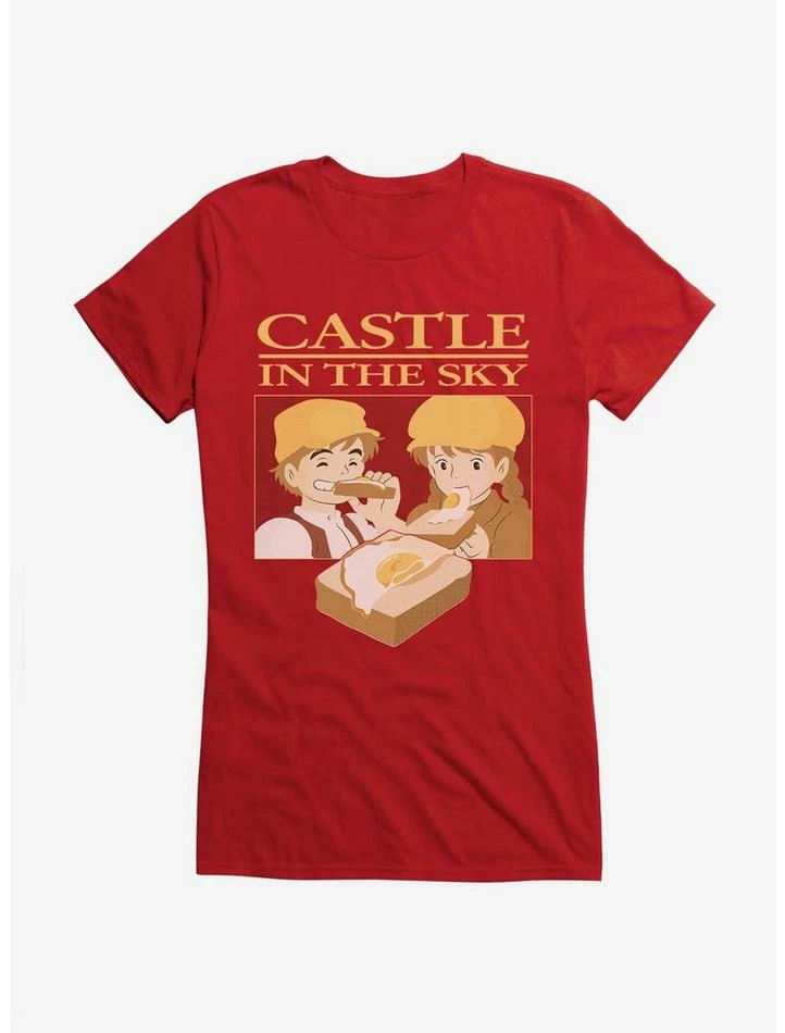 New ๐ Studio Ghibli Castle In The Sky Sunny Side Up ๐ฏ Girls T-Shirt โจ - Image 5