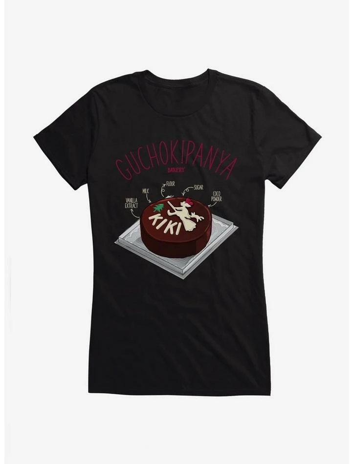 Discount โญ Studio Ghibli Kiki's Delivery Service Guchokipanya Bakery Coco Cake Ingredients Girls T-Shirt โจ - Image 2