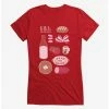 Cheap ⌛ Studio Ghibli Kiki's Delivery Service Essential Foods ✨ Girls T-Shirt ✔️