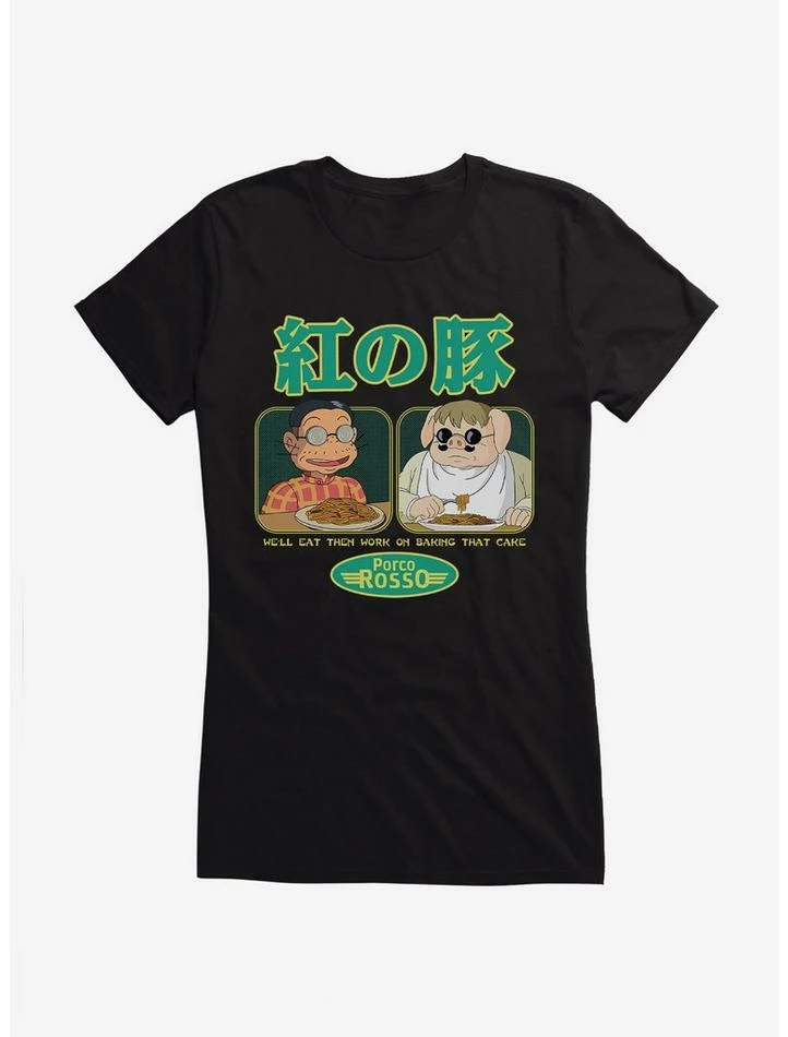 Best reviews of 🥰 Studio Ghibli Porco Rosso Eat First Girls T-Shirt 👍 - Image 2