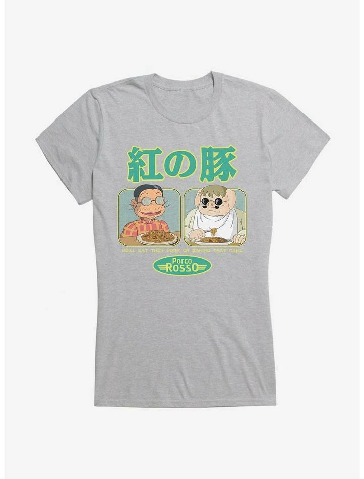 Best reviews of 🥰 Studio Ghibli Porco Rosso Eat First Girls T-Shirt 👍 - Image 3