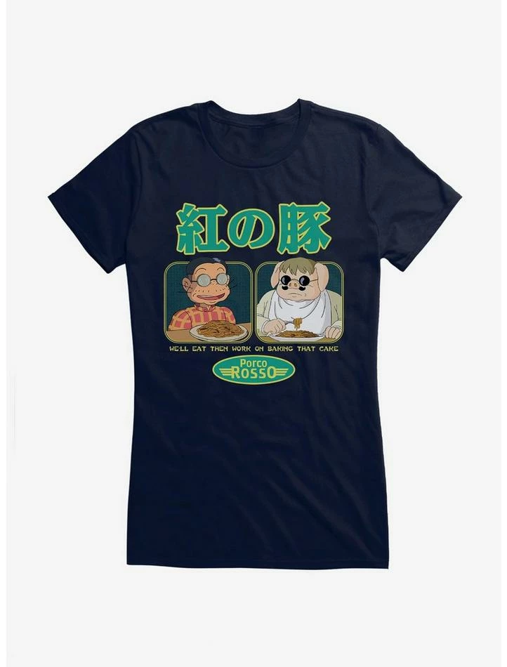 Best reviews of 🥰 Studio Ghibli Porco Rosso Eat First Girls T-Shirt 👍 - Image 4