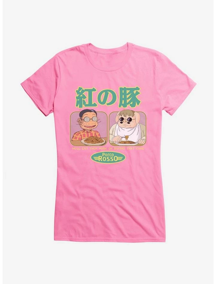 Best reviews of 🥰 Studio Ghibli Porco Rosso Eat First Girls T-Shirt 👍