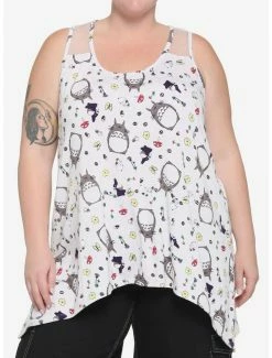 Buy 🔔 Studio Ghibli My Neighbor Totoro Floral Mesh Panel Girls Tank Top Plus Size 🛒