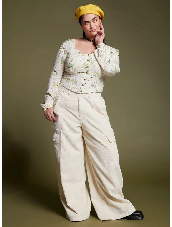 Best Pirce π€© Her Universe Studio Ghibli My Neighbor Totoro β€οΈ Girls Long-Sleeve Woven Top Plus Size β€οΈ - Image 2