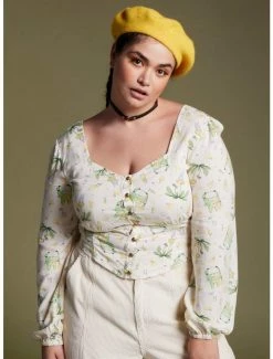 Best Pirce 🤩 Her Universe Studio Ghibli My Neighbor Totoro ❤️ Girls Long-Sleeve Woven Top Plus Size ❤️