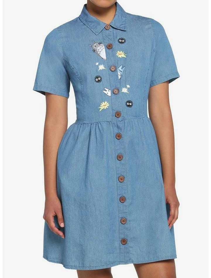 Discount ๐ Her Universe Studio Ghibli My Neighbor Totoro Denim Dress ๐ฅฐ