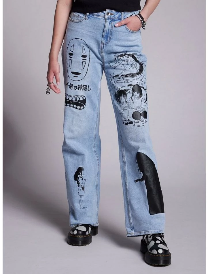 Buy π Her Universe Studio Ghibli Spirited Away Icons Wide Leg Denim Pants π€© - Image 2
