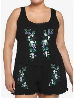 Best Sale ⌛ Her Universe Studio Ghibli Princess Mononoke Forest Spirit Embroidered Lace ❤️ Girls Tank Top Plus Size ✨