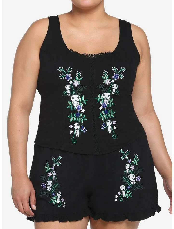 Best Sale β Her Universe Studio Ghibli Princess Mononoke Forest Spirit Embroidered Lace β€οΈ Girls Tank Top Plus Size β¨