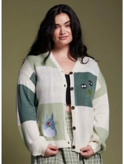 Hot Sale 👍 Her Universe Studio Ghibli My Neighbor Totoro Patchwork Girls Cardigan Plus Size 🧨