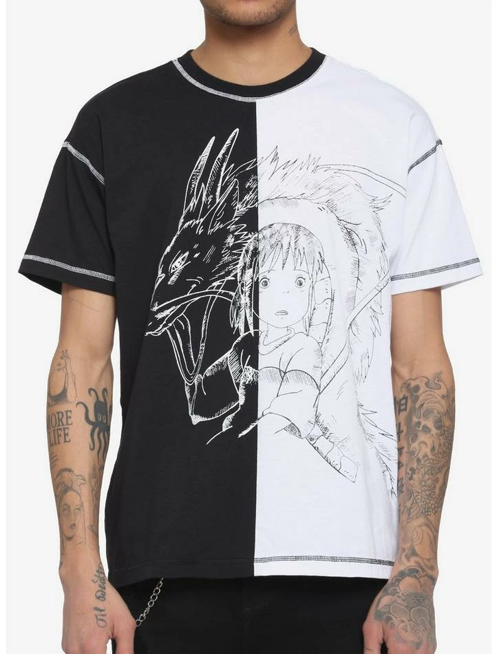 Flash Sale โ๏ธ Studio Ghibli Spirited Away Haku & Chihiro Split T-Shirt ๐ฏ