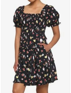 Flash Sale ❤️ Her Universe Studio Ghibli Spirited Away Bathhouse Spirits Smocked Tiered 🤩 Dress ✔️