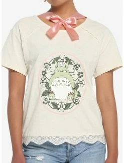 Cheap 👍 Studio Ghibli My Neighbor Totoro Pink Bow Girls T-Shirt ⭐