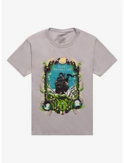 Hot Sale ⌛ Studio Ghibli Howl's Moving Castle Art Frame Boyfriend Fit Girls T-Shirt 🌟