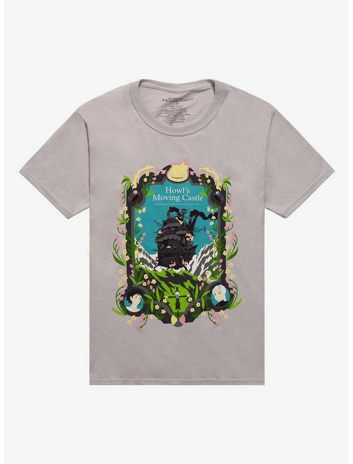 Hot Sale β Studio Ghibli Howl's Moving Castle Art Frame Boyfriend Fit Girls T-Shirt π
