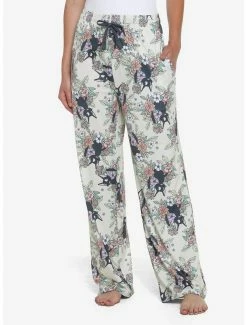 Discount 🛒 Studio Ghibli Kiki's Delivery Service Floral Jiji Pajama Pants 🧨