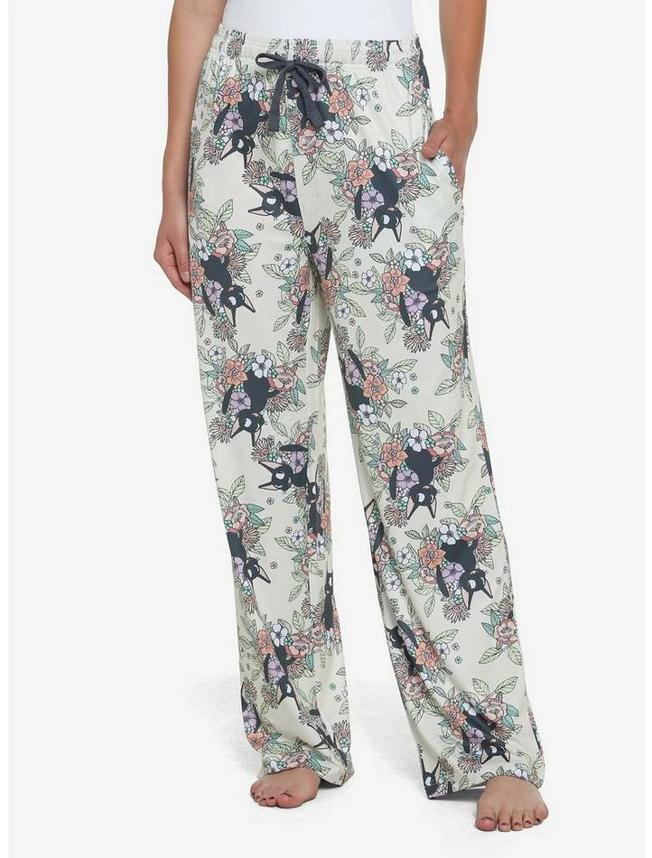 Discount ๐ Studio Ghibli Kiki's Delivery Service Floral Jiji Pajama Pants ๐งจ