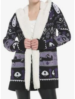 Coupon 🥰 Her Universe Studio Ghibli Spirited Away Fair Isle Sherpa Girls Open Cardigan 🤩