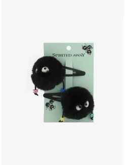 Flash Sale ✨ Studio Ghibli Spirited Away Soot Sprite Fuzzy Hair Clip Set 😉