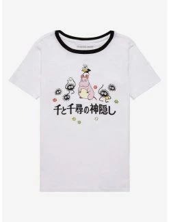 Budget 😉 Studio Ghibli Spirited Away Trio Girls Ringer T-Shirt 🎉