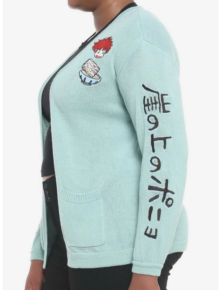 Brand new 🎉 Studio Ghibli Ponyo Ramen & Ham Girls Open Cardigan Plus Size 💯 - Image 4