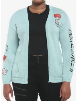 Brand new 🎉 Studio Ghibli Ponyo Ramen & Ham Girls Open Cardigan Plus Size 💯